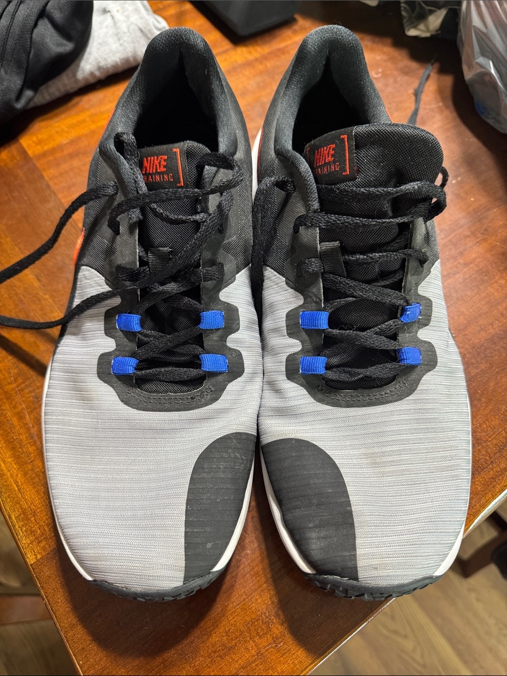 Nike Men’s Gray, Black & Blue Training Shoes